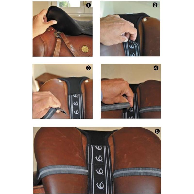 ACAVALLO - Dessus de Selle 20 MM Assise Gel ou Drilex VERSION CSO M Assise GEL NOIR