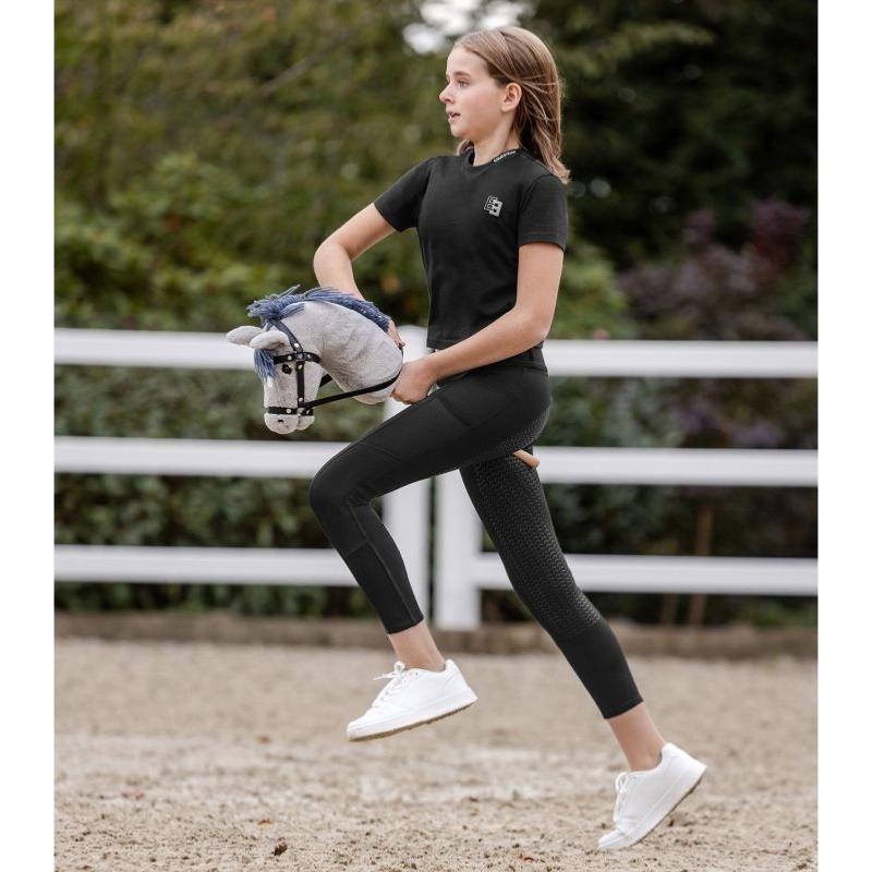 WALDHAUSEN - Hobby Horse avec bride amovible et manche bois Blacky, Toffy et Milky BLANC MILKY