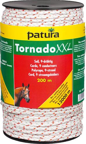 PATURA - Corde TORNADO XXL tressée ultra solide pour clôture électrique 