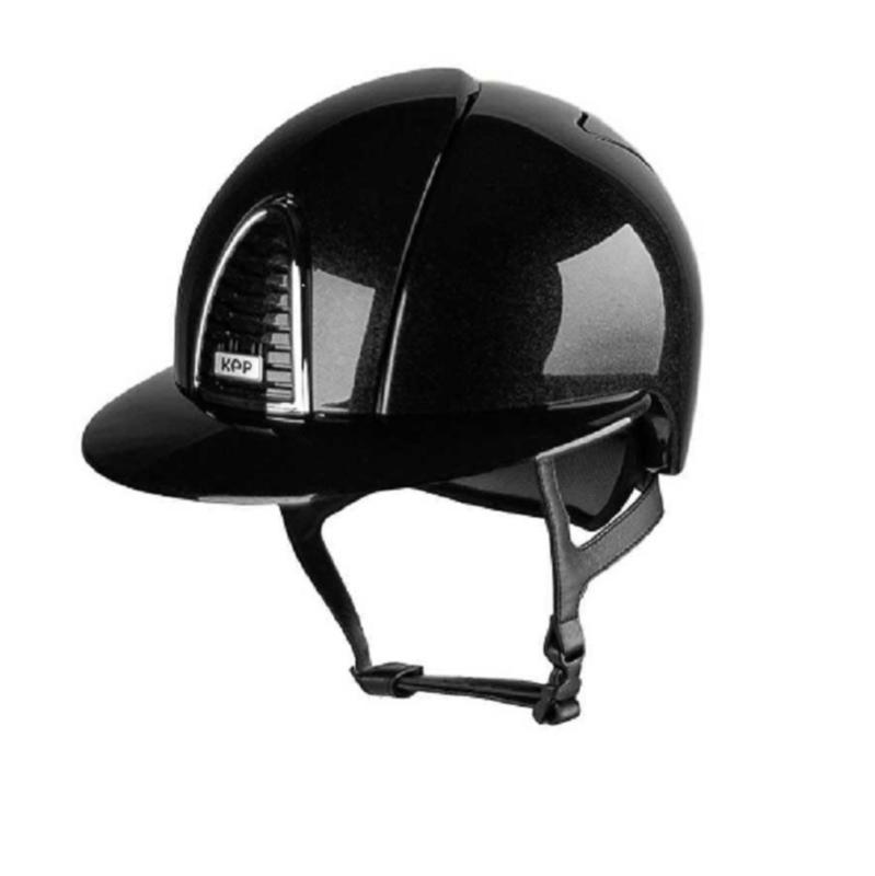 KEP ITALIA - Casque équitation CROMO 2.0 DIAMOND Visière polo NOIR TAILLE 51 CM