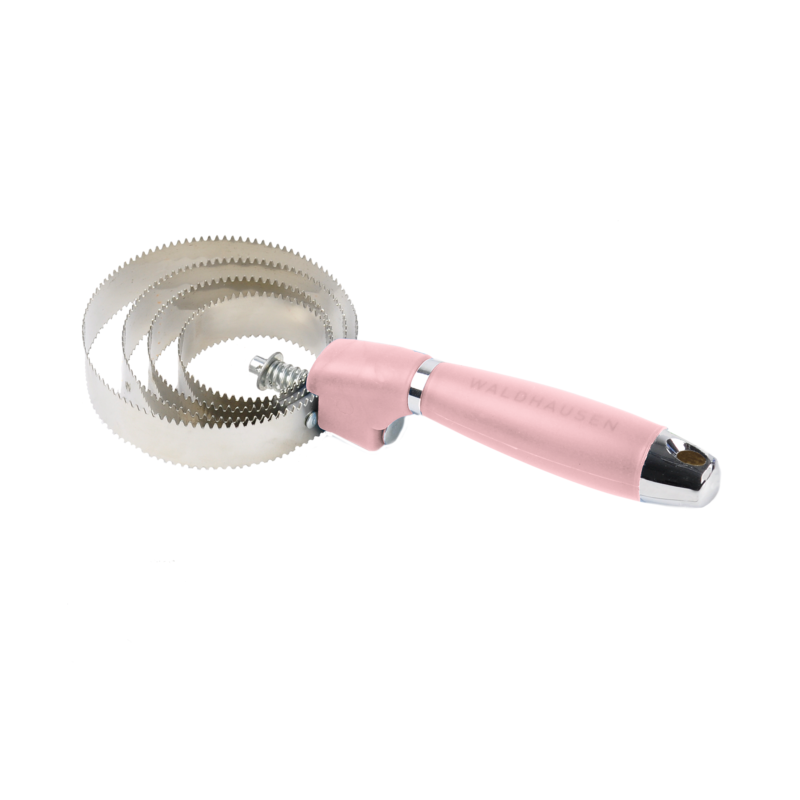 WALDHAUSEN - Étrille américaine ronde avec poignée en gel ROSE POUDRE