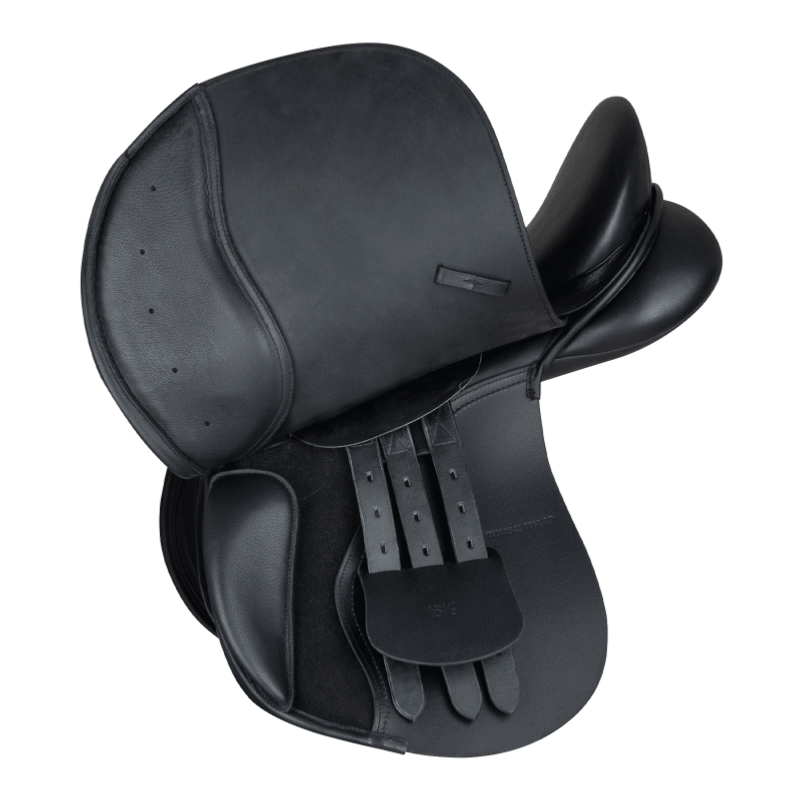 WALDHAUSEN - Selle Mixte en cuir siège Semi Creux COMFORT 16.5 POUCES NOIR