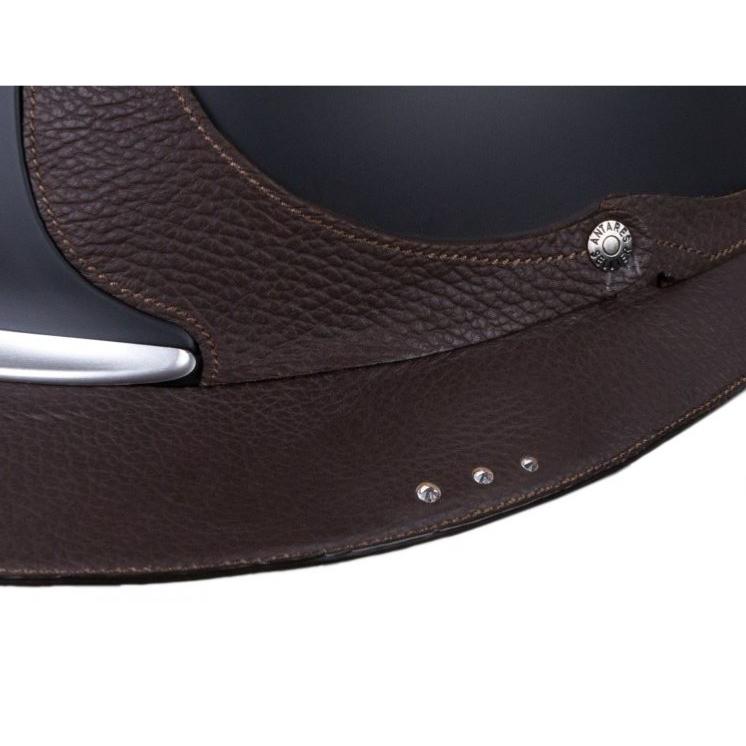 ANTARES - Casque REFERENCE noir cuir brun grande visière Eclipse 54 S BLACK/BROWN