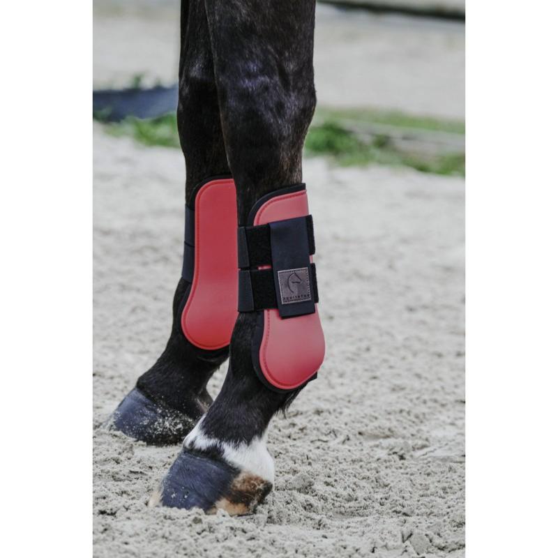EQUITHEME - Guêtres à Coque et Velcro élastique TARA VERT CANARD S PONEY