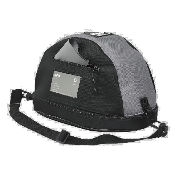 KEP ITALIA - Casque CROMO 2.0 Textile/Polish Visière Standard Modulable NOIR Visière Standard TAILLE 51 CM