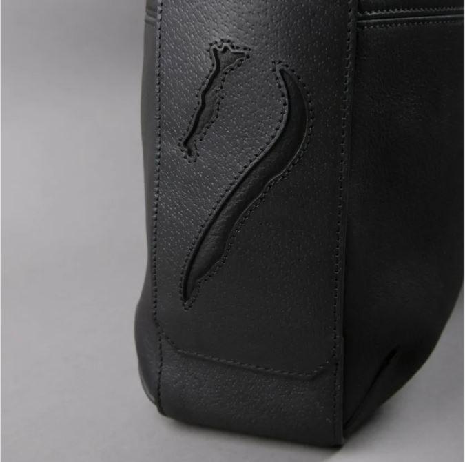 ANTARES - Sac Cabas à Bandoulière en Cuir Grainé PARIS NOIR