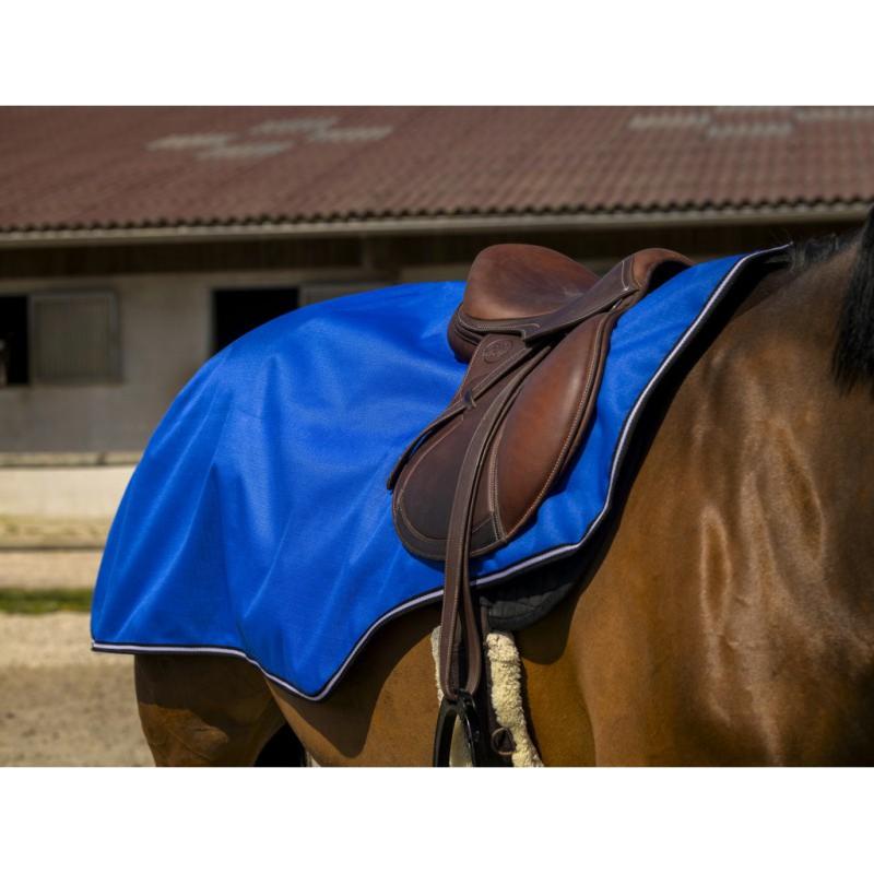 EQUITHEME - Couvre Reins Imperméable TYREX 1200 D, doublé polaire 125 CM BLEU ROI