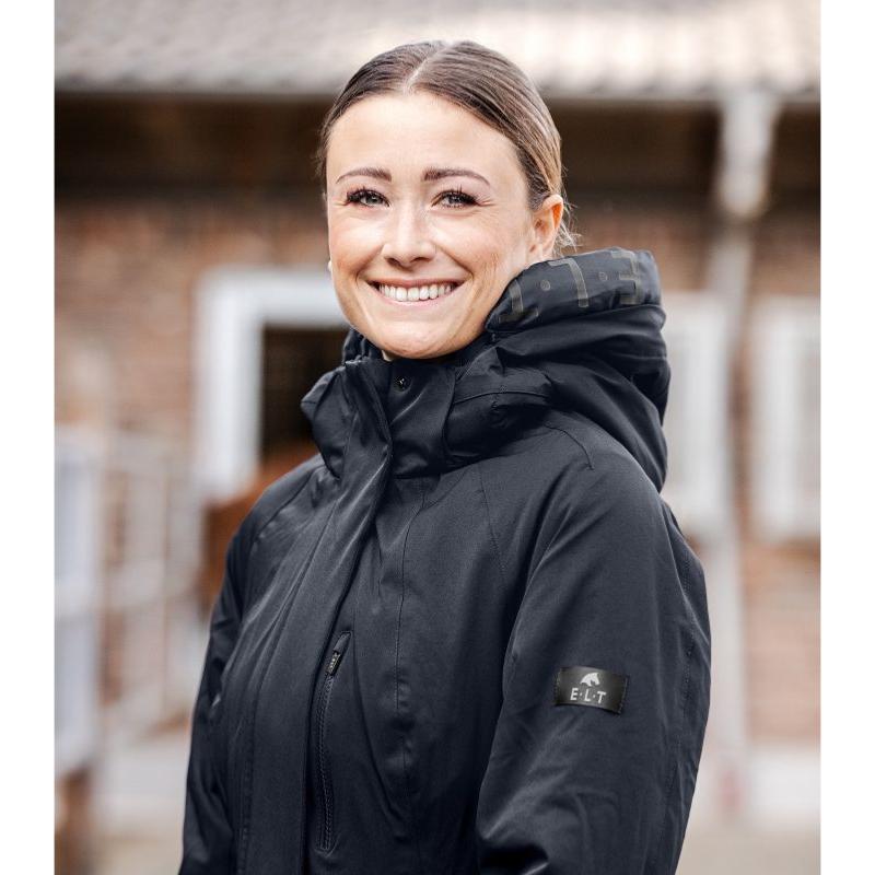 ELT - Parka Longue Imper Matelassé pour l'Equitation OPAL XS FEMME MARINE