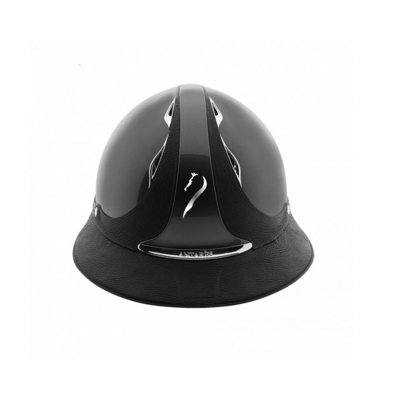 ANTARES - Casque PREMIUM Coque ABS Vernie Visière XL ECLIPSE Cuir 54 S MARINE