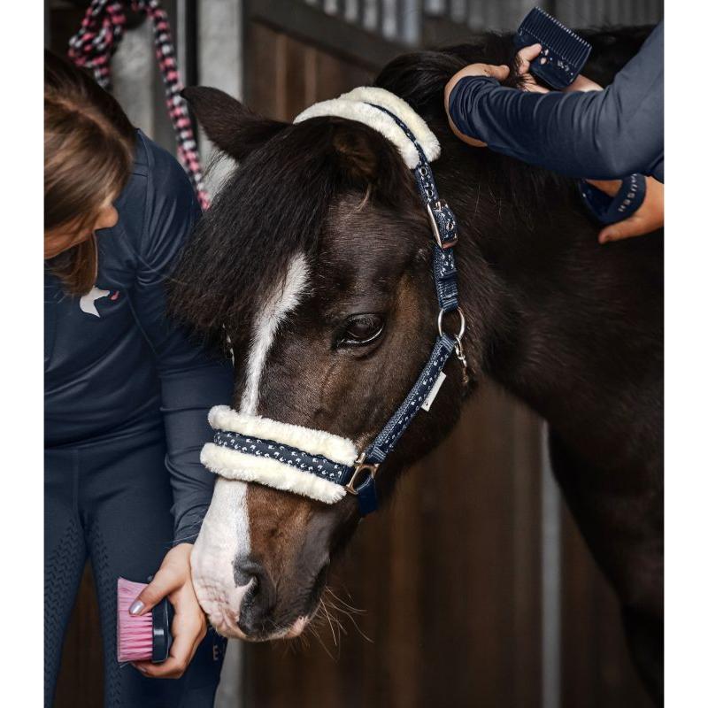 WALDHAUSEN - Licol + longe doublé mouton synthétique réglable LUCKY MINI SHETLAND