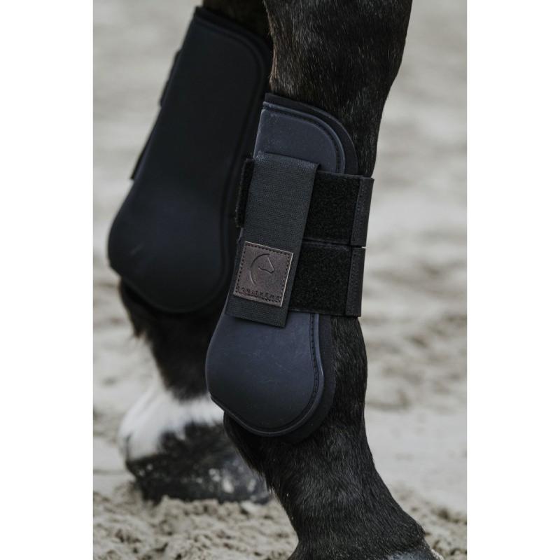 EQUITHEME - Guêtres à Coque et Velcro élastique TARA VERT CANARD S PONEY