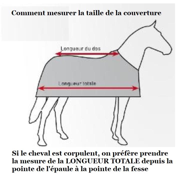 EQUITHEME - Couverture d'écurie résistante 840D matelassée 300G 125 CM/5'9/175 CM