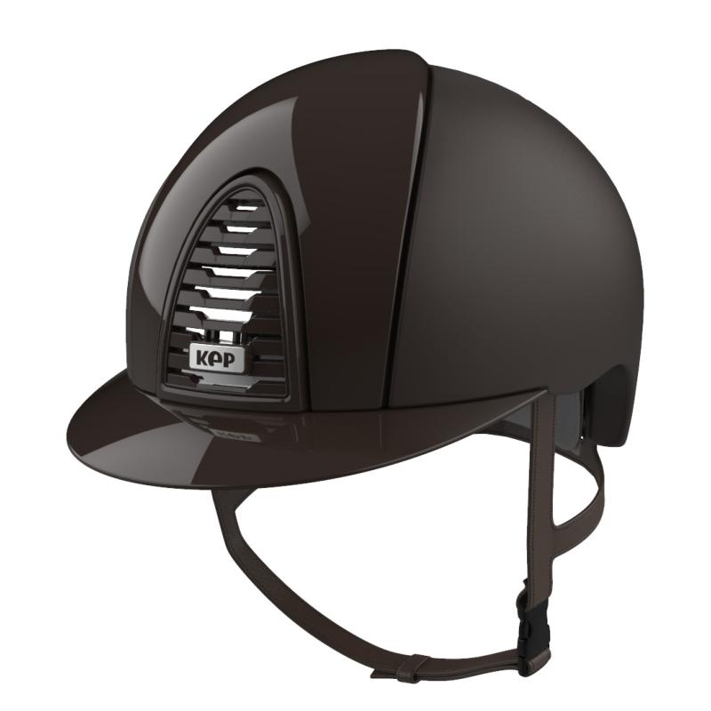 KEP ITALIA - Casque CROMO 2.0 Textile/Polish Visière Standard Modulable NOIR Visière Standard TAILLE 51 CM