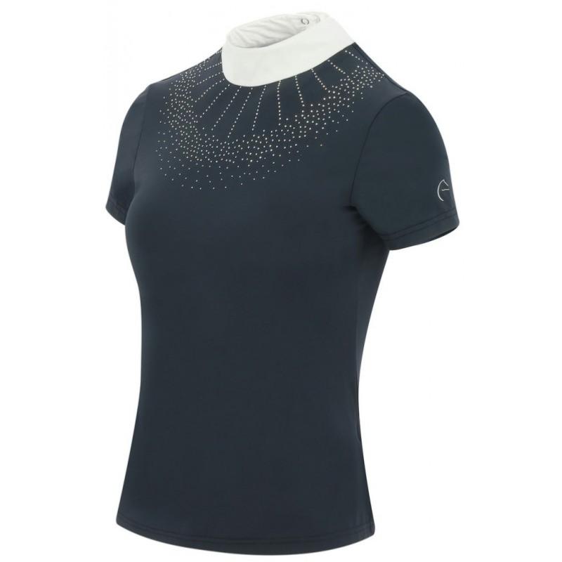 EQUITHEME - Polo Compétition Femme Avec Strass LONDON