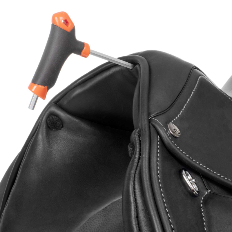 ACAVALLO - Selle de dressage PERUGINO taquets courts ajustable système MAG 16 POUCES