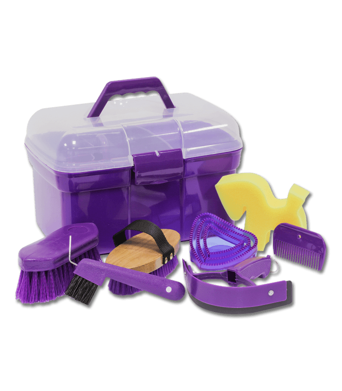 MINI Coffre de Pansage avec Brosses, WALDHAUSEN BLEU CIEL