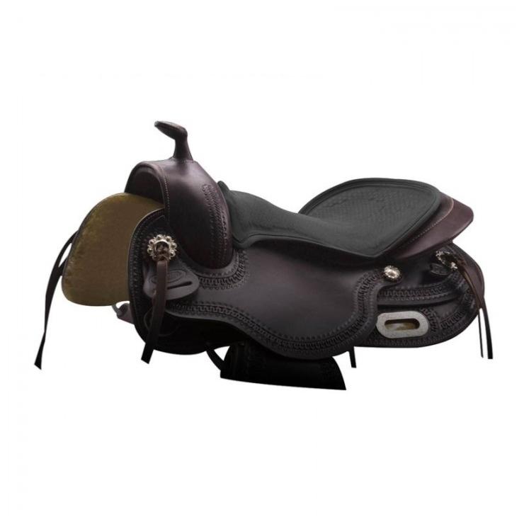 ACAVALLO - Dessus de Selle Western Confort 10MM Assise Dri-Lex NOIR